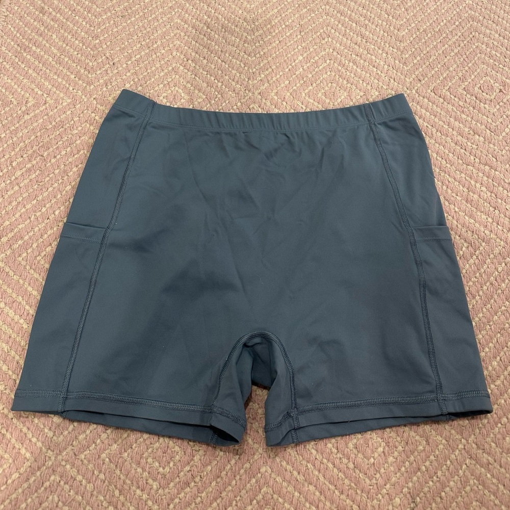 Blue Biker/Yoga Shorts